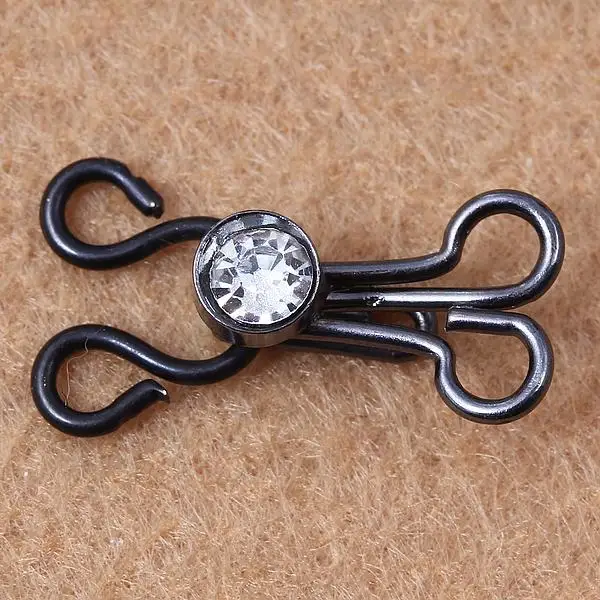 Оптовая продажа 50 шт. черный пистолет металлический шитье на кристаллах