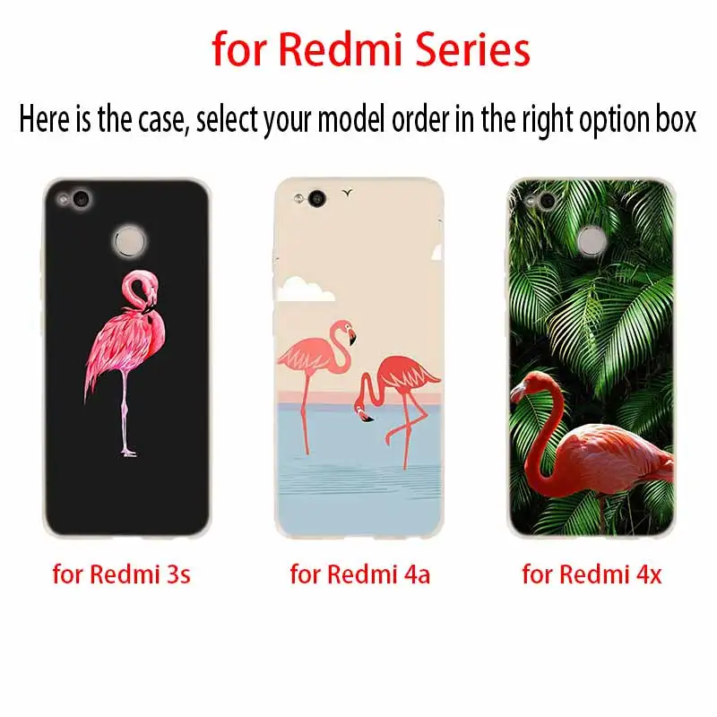 Розовый Модный мягкий чехол из ТПУ с фламинго для Xiaomi Redmi Note 10 9 8 7 6 5 Pro Max 10S 9S 9T 8T 4G |