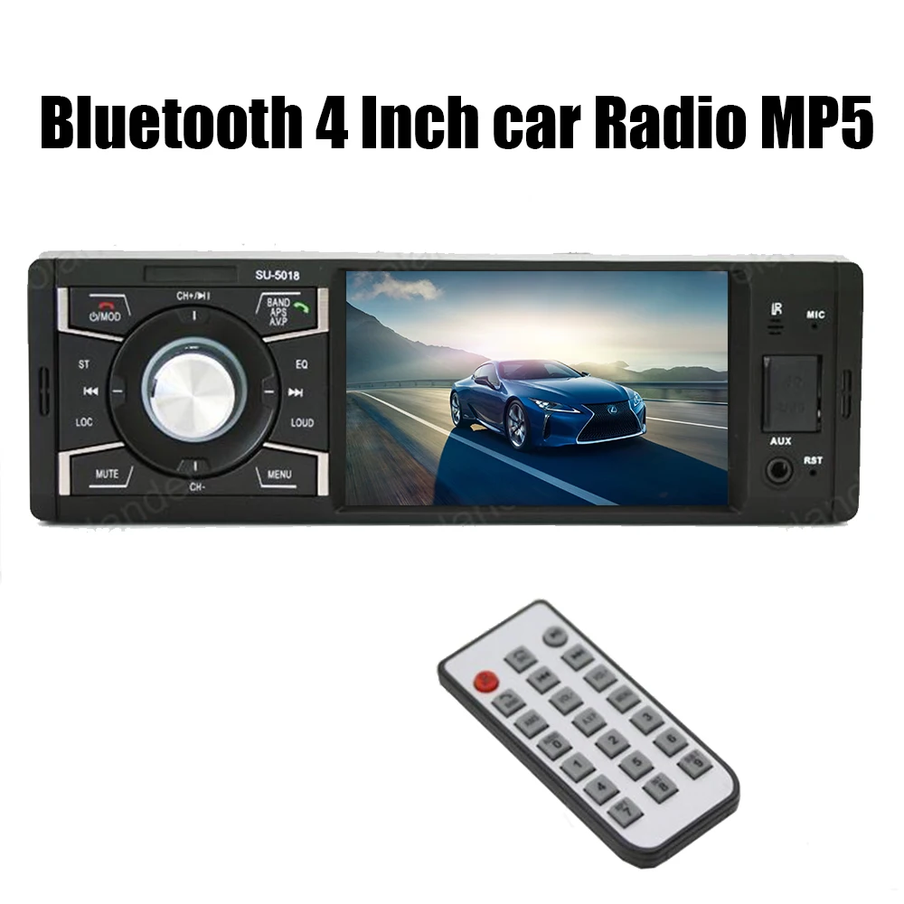 Автомагнитола 1din с поддержкой Bluetooth стереозвук тыловая камера 4 дюйма HD экран MP5