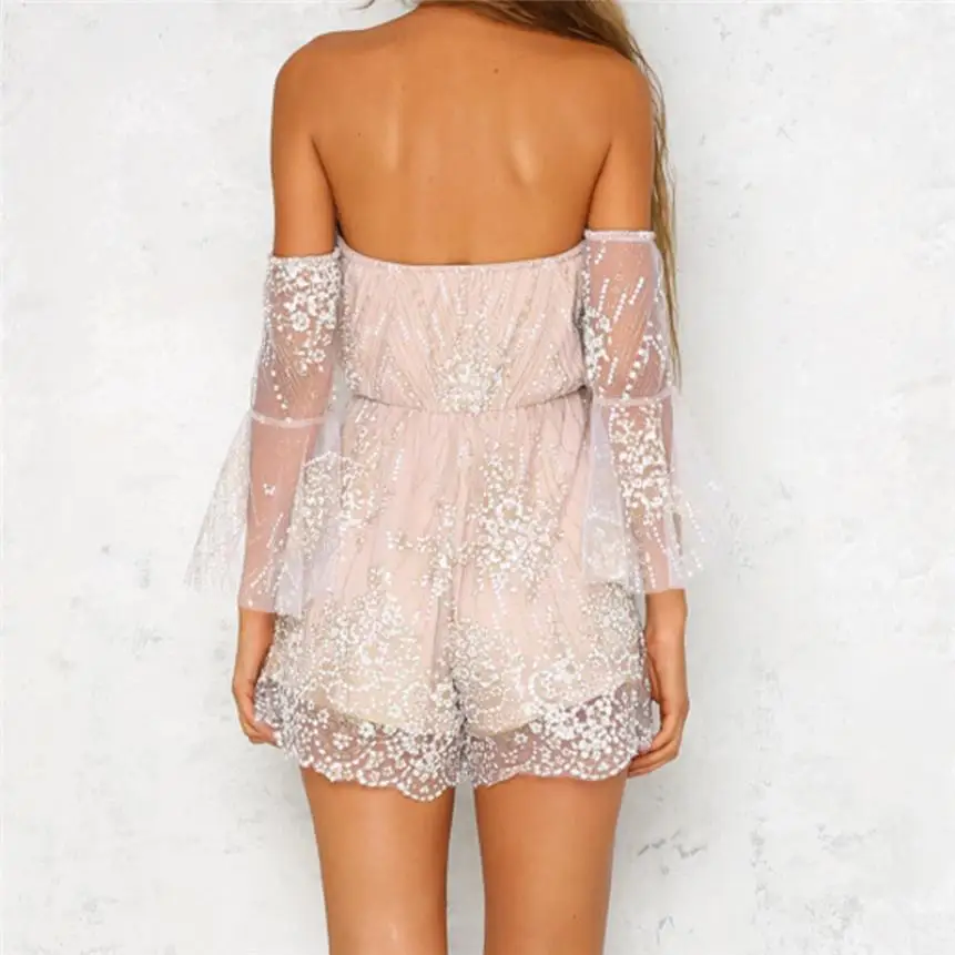 Женское сексуальное боди с блестками Летний Пляжный клубный элегантный тонкий