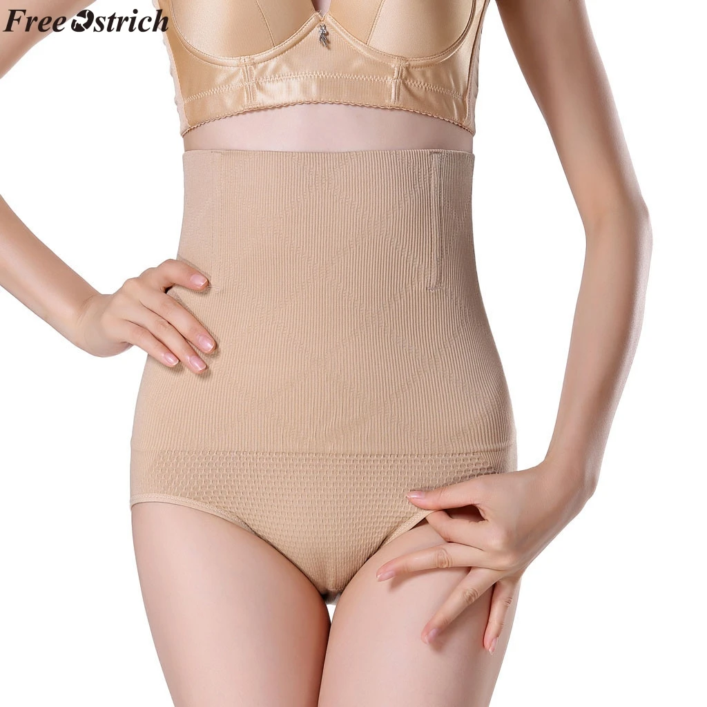 Бесплатная Страусиная бесшовное женское корректирующее белье с высокой талией