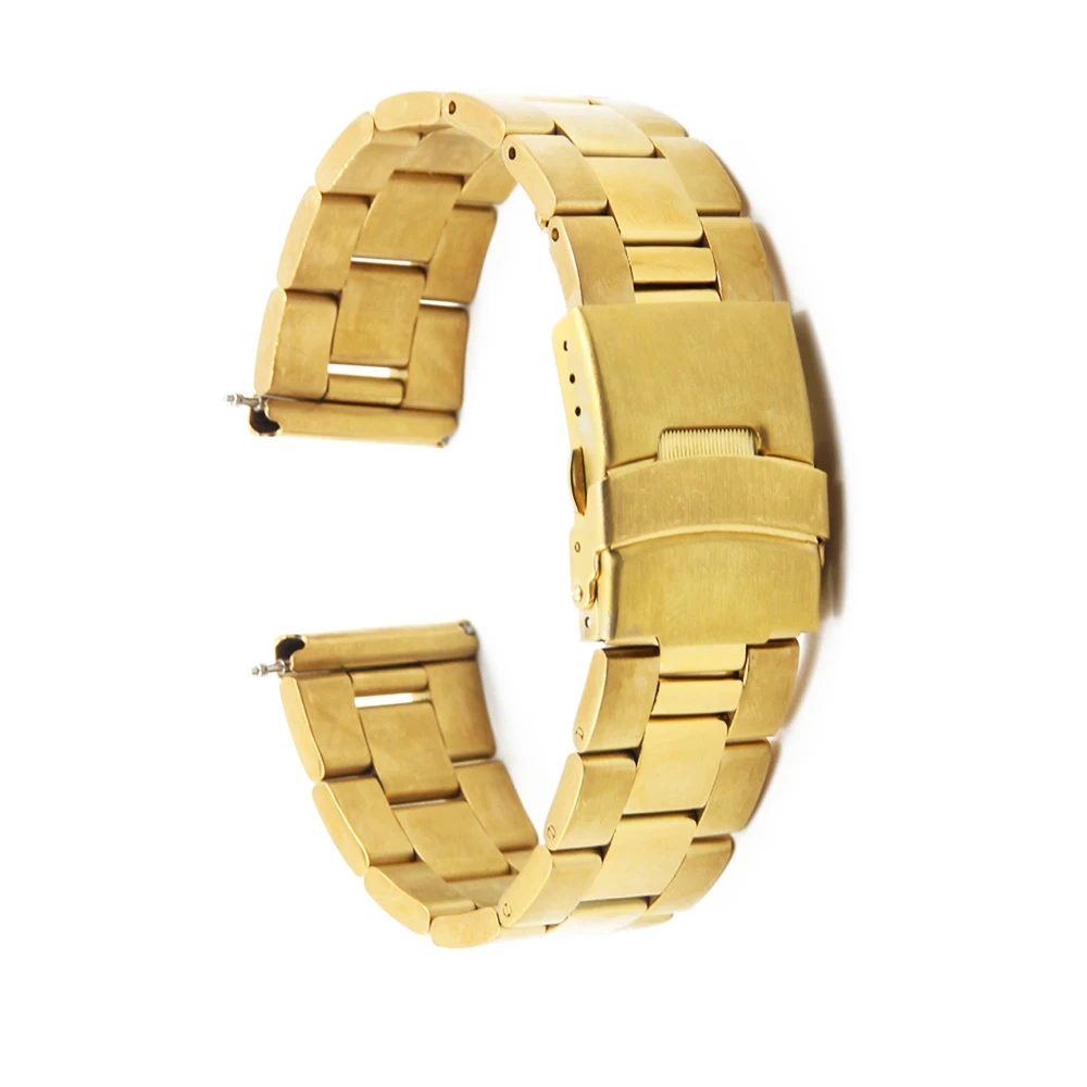 Stainless Steel Watch Band 18mm for Asus Zenwatch 2 Women WI502Q Safety Clasp Strap Loop Belt Bracelet Black Rose Gold Silver