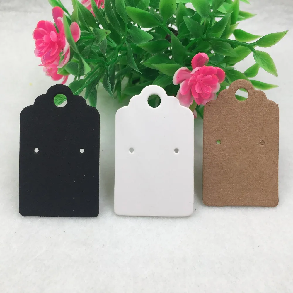 Упаковочная карточка для сережек 300 шт./лот крафт-бумага держатель украшений