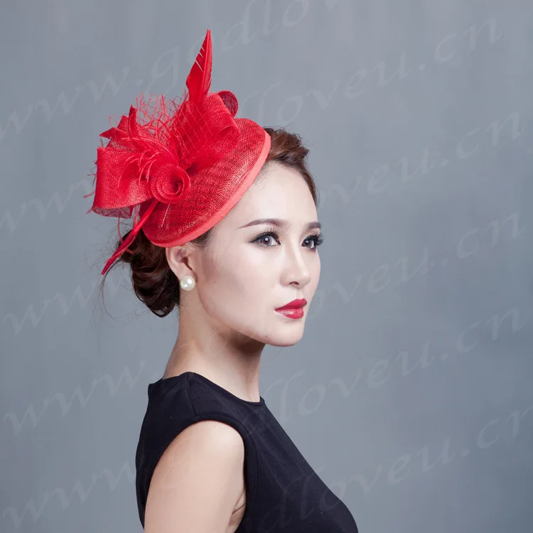 Шапка sinamay женская льняная с цветами головной убор ручной работы вечерняя