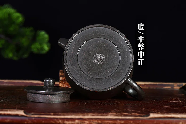 Чайник Yixing, знаменитый, полностью ручной, изготовленный на заказ,, кусок поколения волос, необработанная руда, лазурный, с надписью, чайник