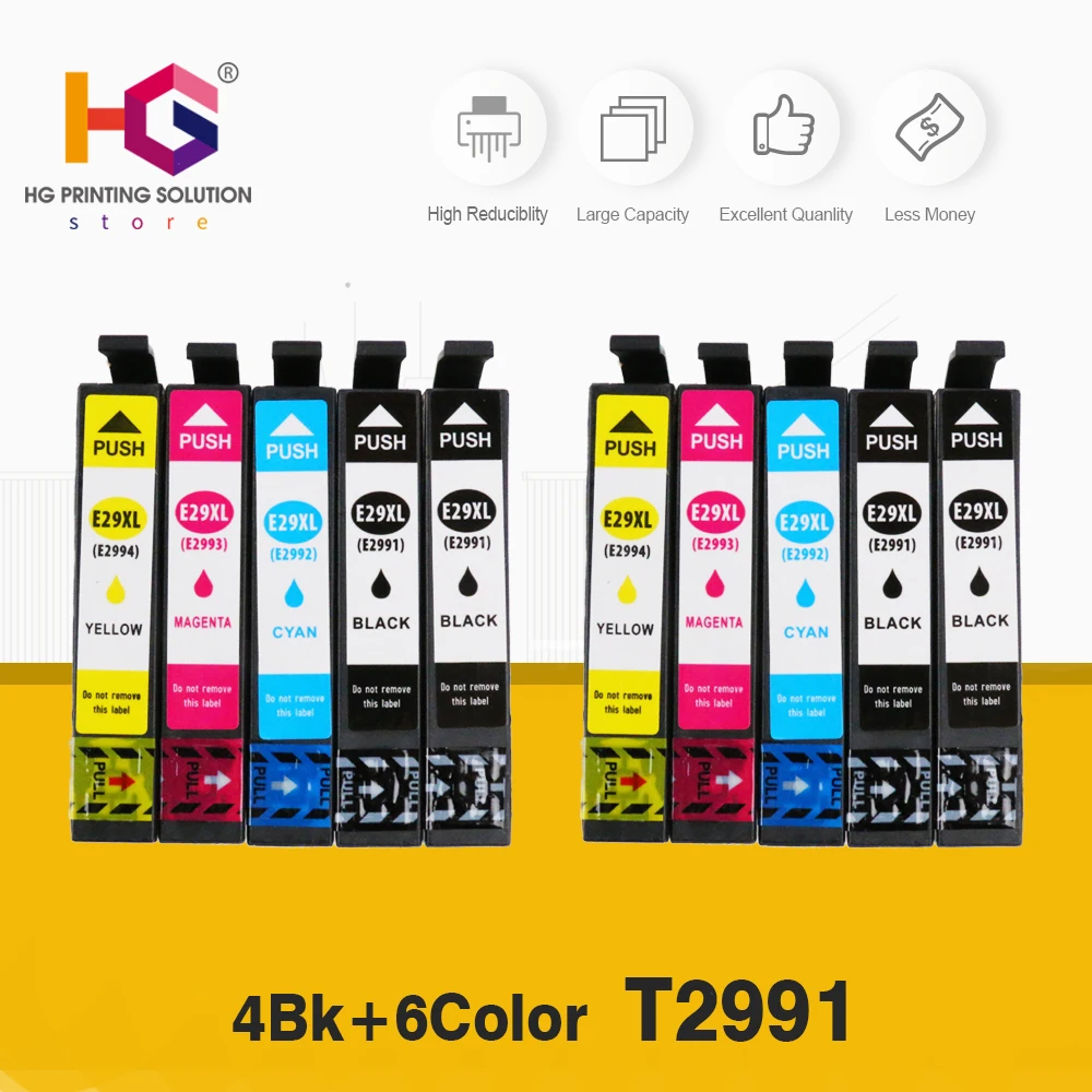 4BK 2C 2M 2Y t2991 T2991 29XL Замена патрон чернил для принтера EPSON XP245 XP247 XP255 XP257 XP332 XP335 XP342 XP 235 245 247 255 257 332 335 342 - Цвет: 4BK 2C 2M 2Y t2991