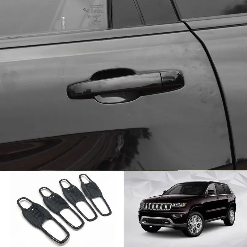 

Новая накладка на дверную ручку из углеродного волокна, накладка на чашу для Jeepp Grand Cherokee 2011 2012 2013 2014 2015 2016 2017 2018