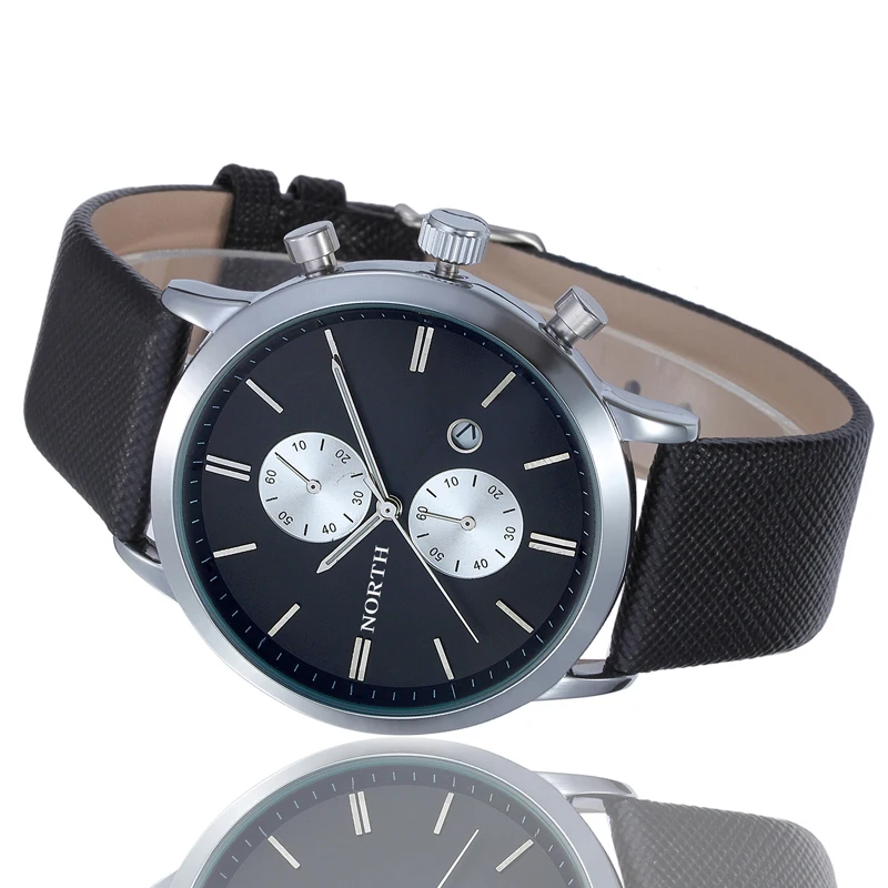 2018 модные наручные часы мужские повседневные Водонепроницаемые кожаные военные