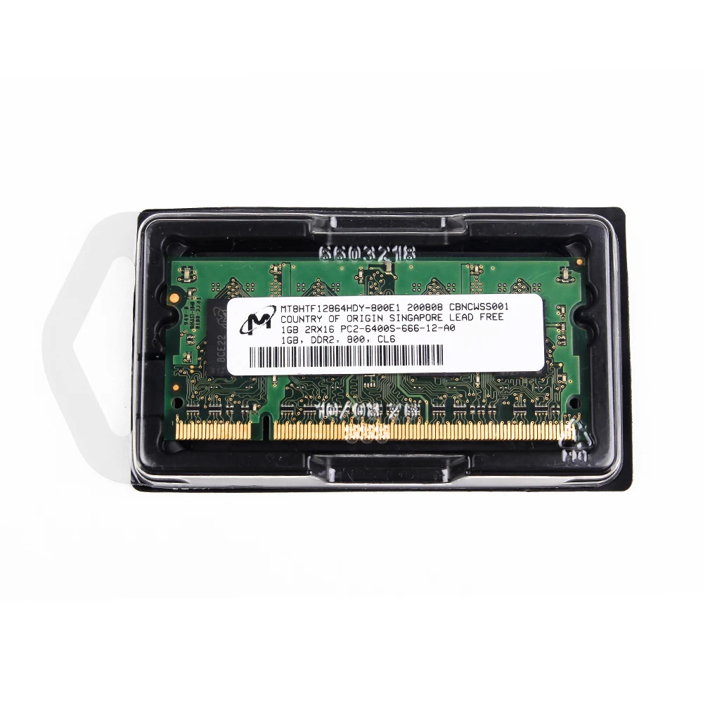 Память для ноутбука Crucial DDR2 800 МГц 1 Гб 2 8 в CL6 200pin ОЗУ ddr2 ГБ = шт. * PC2-6400SS |