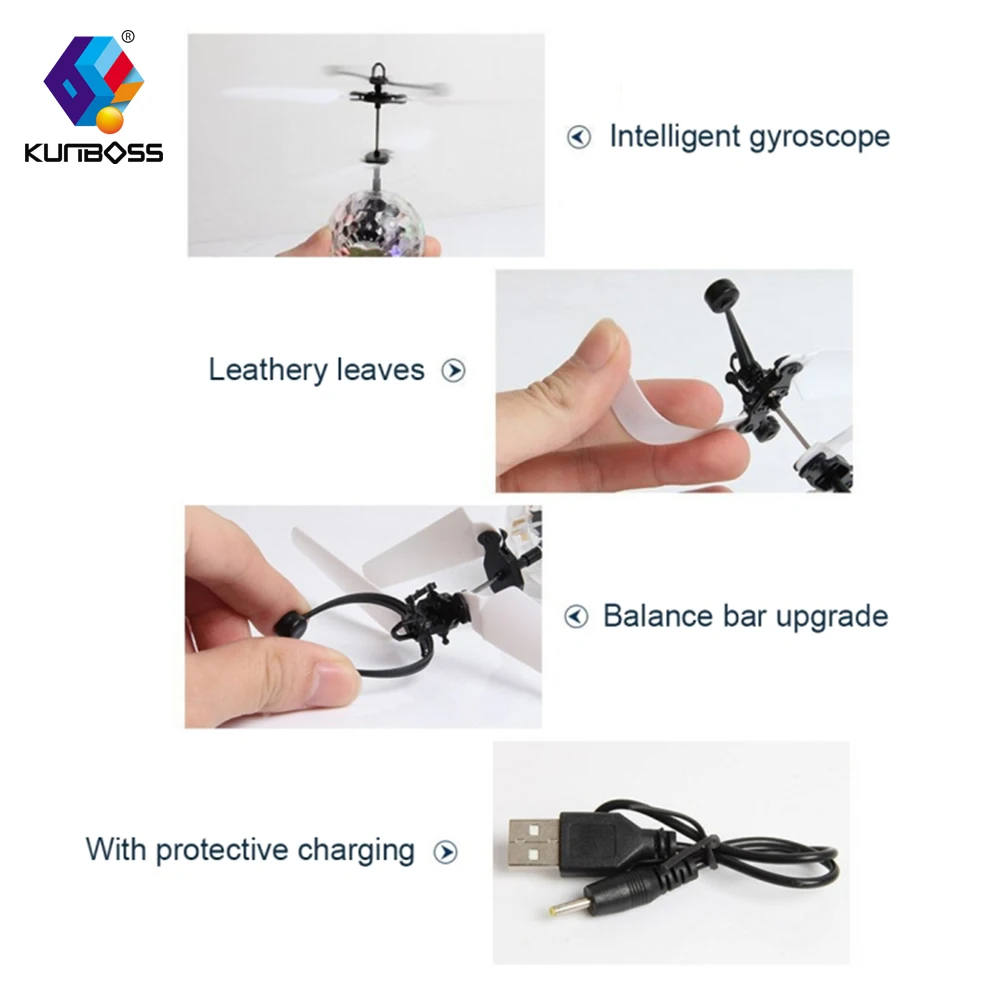 2018 полет вертолет самолет электрический шарик светодио дный мигающий свет