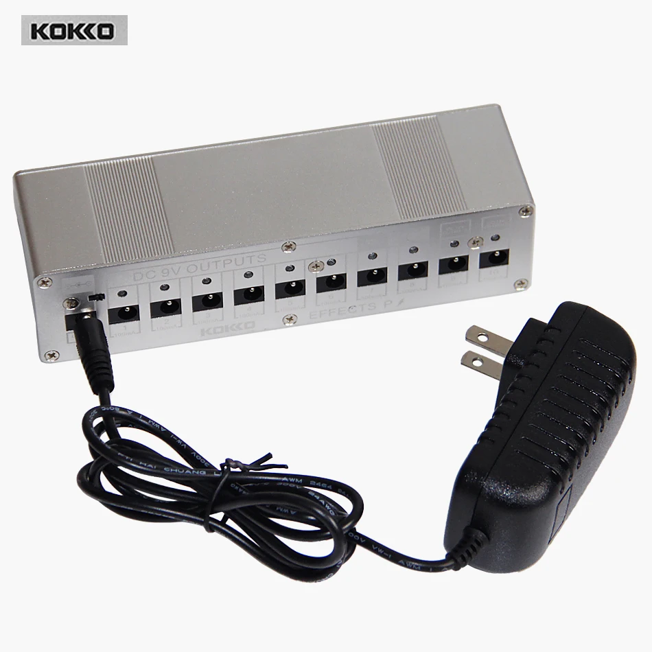 Kokko гитарная педаль питания компактный размер для DC 9 V/12 V/18 V EU/UK/USA Бесплатная