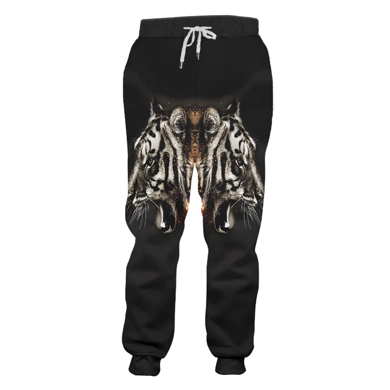 OGKB весна осень Высокая талия эластичный шнурок брюки для мужчин/женщин Забавный