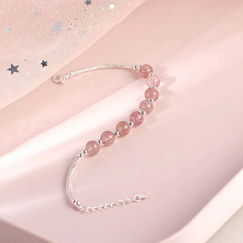 INALIS новейший винтажный браслет из бисера 925 пробы серебро восемь шт Розовый