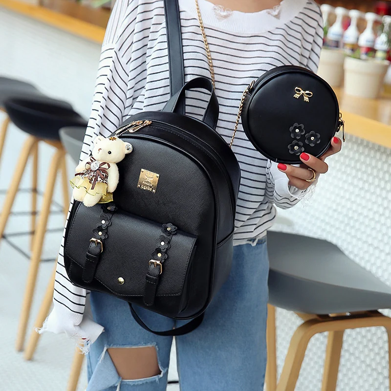 Модные женские туфли сумка 2019 корейский большой Ёмкость рюкзак 4 шт набор