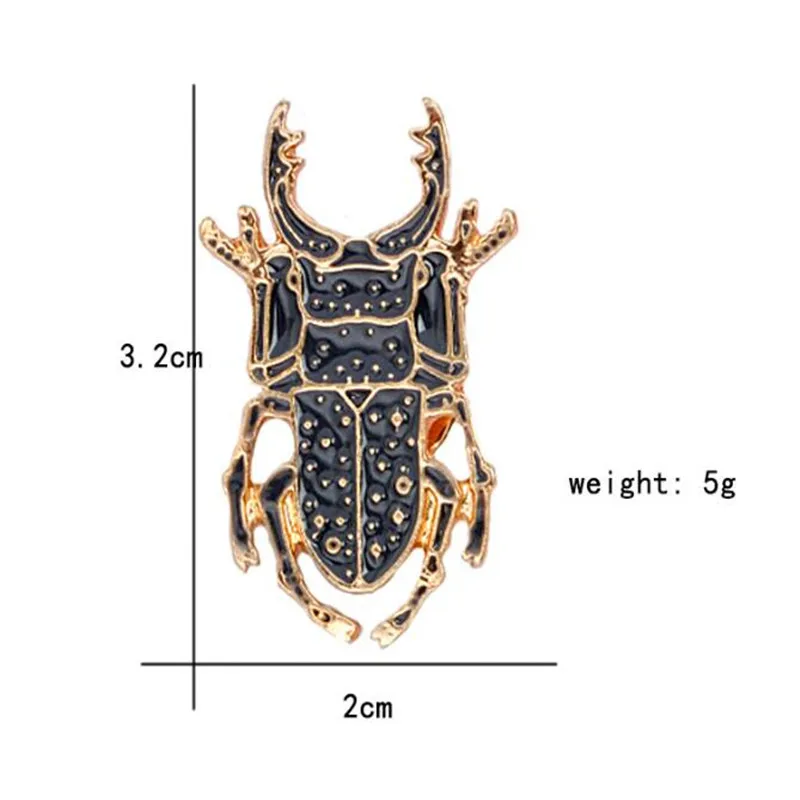 1 шт. металлический Ретро эмалированный значок жука креативный DIY джинсовая