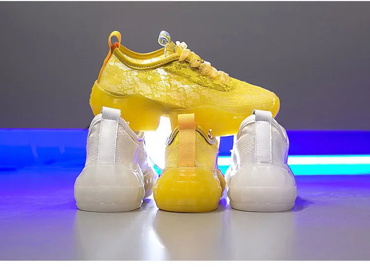 Повседневная Белая обувь; женские кроссовки на массивной платформе; zapatos de mujer; chaussures femme; модная женская дышащая обувь