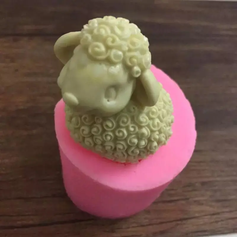 Овцы силиконовые формы 3D Животные Конфеты Шоколад помадка формы DIY Детский День Рождения украшения торта инструменты Кекс печенье выпечки Плесень