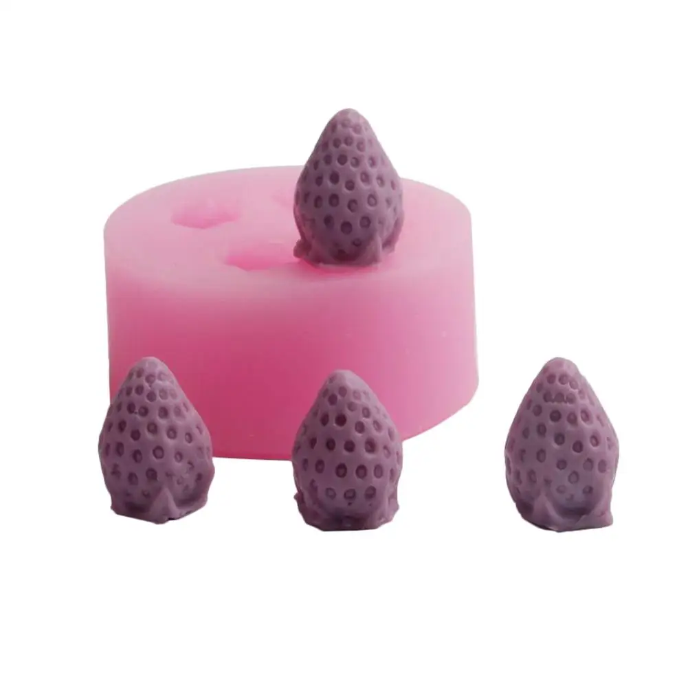 Горячая продажа 3D Клубника Fudge силиконовая форма портативная милая торт