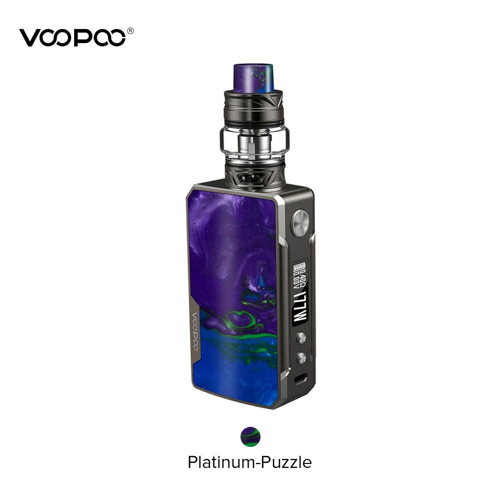 Platinum-Puzzle VOOPOO DRAG 2 комплект из платины 5 мл Uforce T2 Танк Uforce U2 N3 177 Вт Макс выход Электронная сигарета против Voopoo Drag 2 комплект смолы - Цвет: Platinum-Puzzle