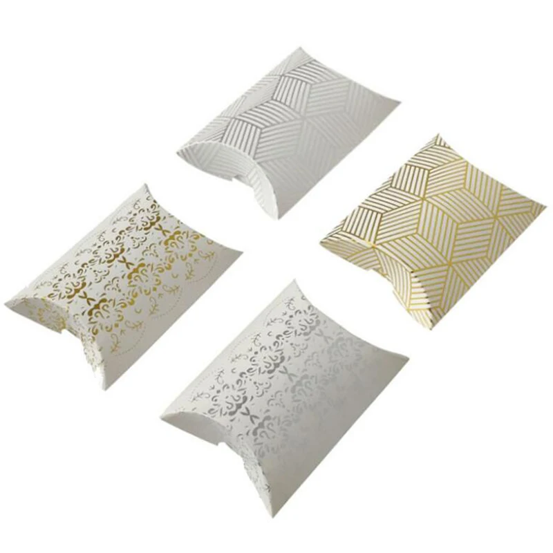 50 шт. бумажная Подарочная коробка с подушкой для штамповки|Подарочные сумки и