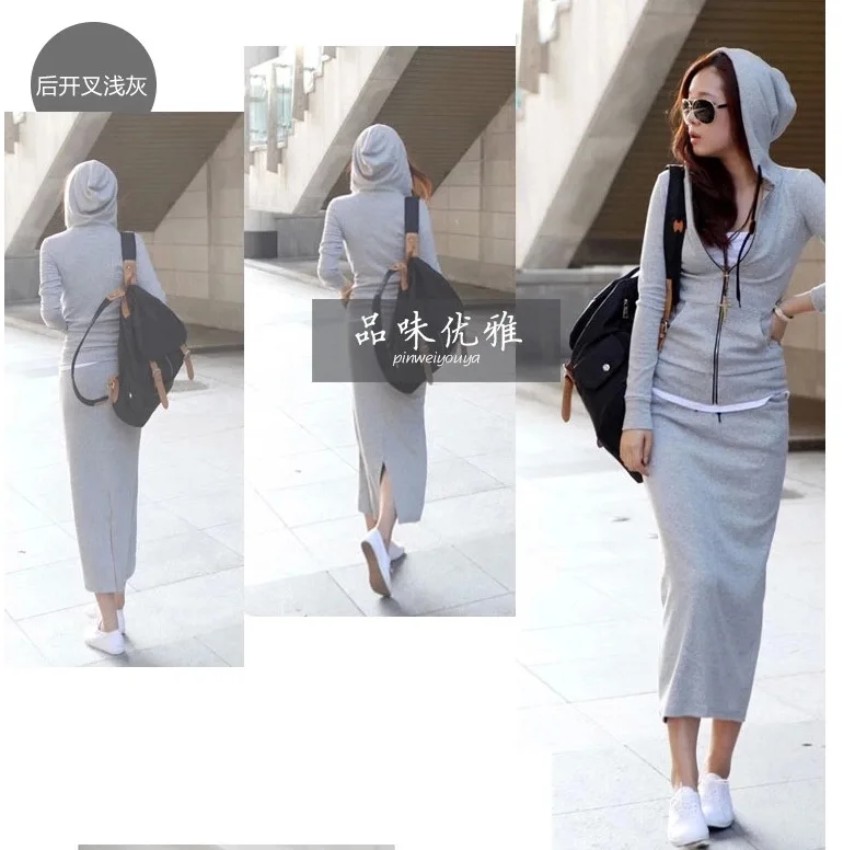 Женская облегающая юбка Uwback сексуальная Длинная с разрезом вязаная офисная