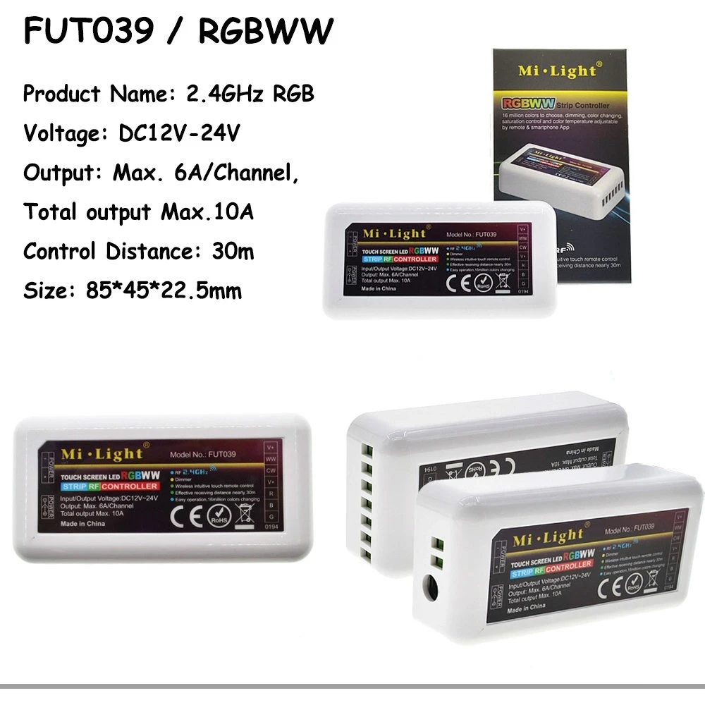 Контроллер Mi Light WiFi iBox2 2 4G Hz + 4*2 RF RGB/RGBW/RGBWW/цветовая температура/регулятор