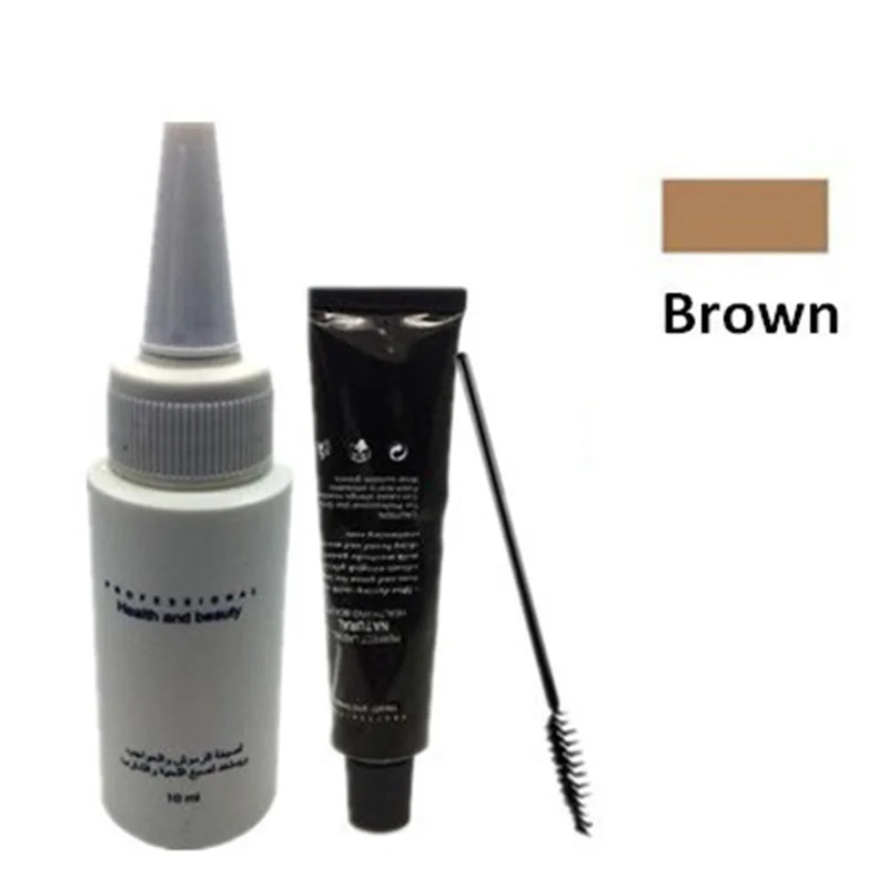 brown 1 Набор, краска для ресниц и бровей, усилитель бровей, тушь для ресниц, крем для макияжа бровей, усилитель ресниц, косметический красивый набор - Цвет: brown
