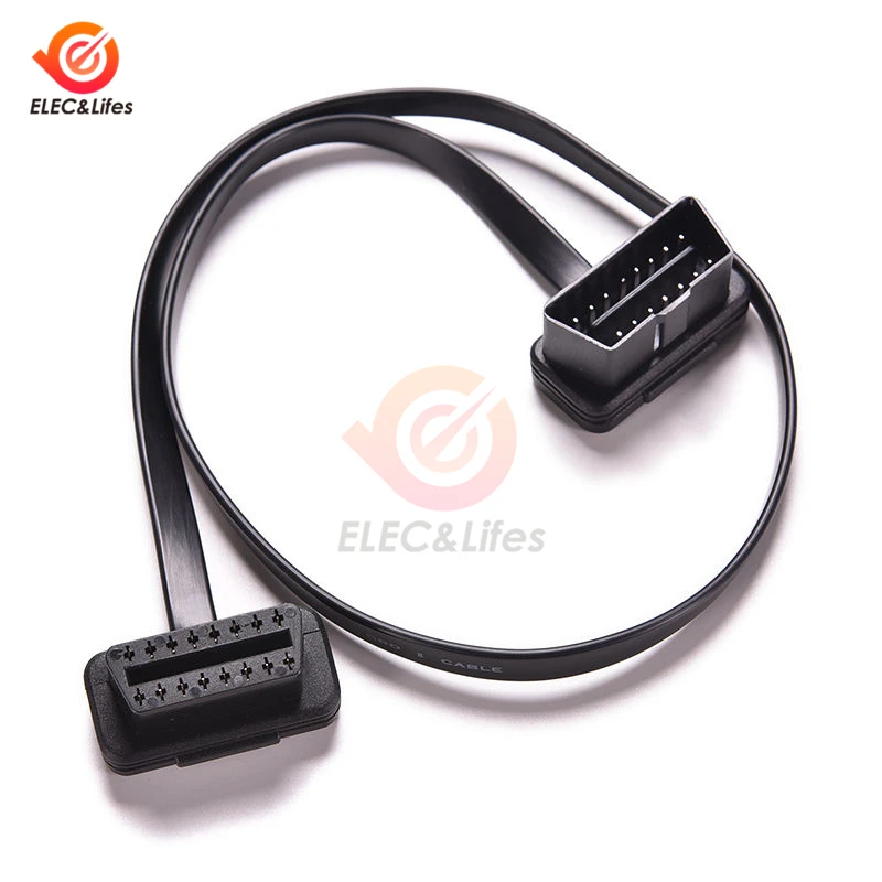 Кабель удлинитель ELM327 OBD2 16 контактный штекер гнездо 60 см|Соединители| |