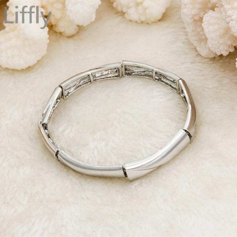LIFFLY 2018 Classic New Fashion Silver Jewelry Charm Women Birthday Party Necklace Bracelet Ring Earrings Gift Sets | Украшения и