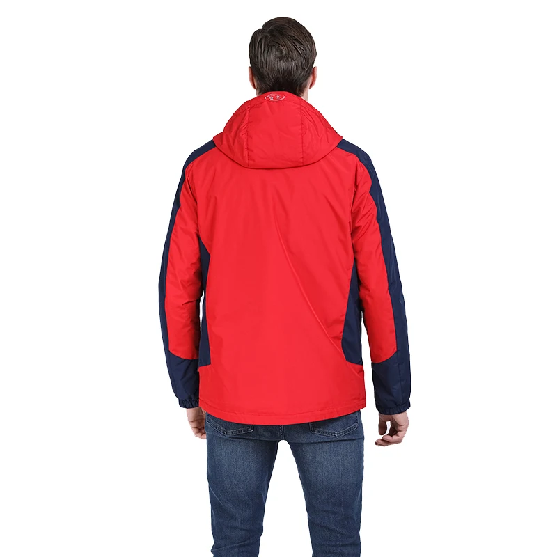 2021 Spring Jacket Men Windbreaker Autumn Casual Cotton Padded Coat Hooded Windproof Jacket Parka Red Outwear Sports Male Coats