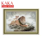 Наборы для вышивки крестиком, наборы для вышивки с напечатанным рисунком, 11ct-холст для домашнего декора, животные полная NCKA047