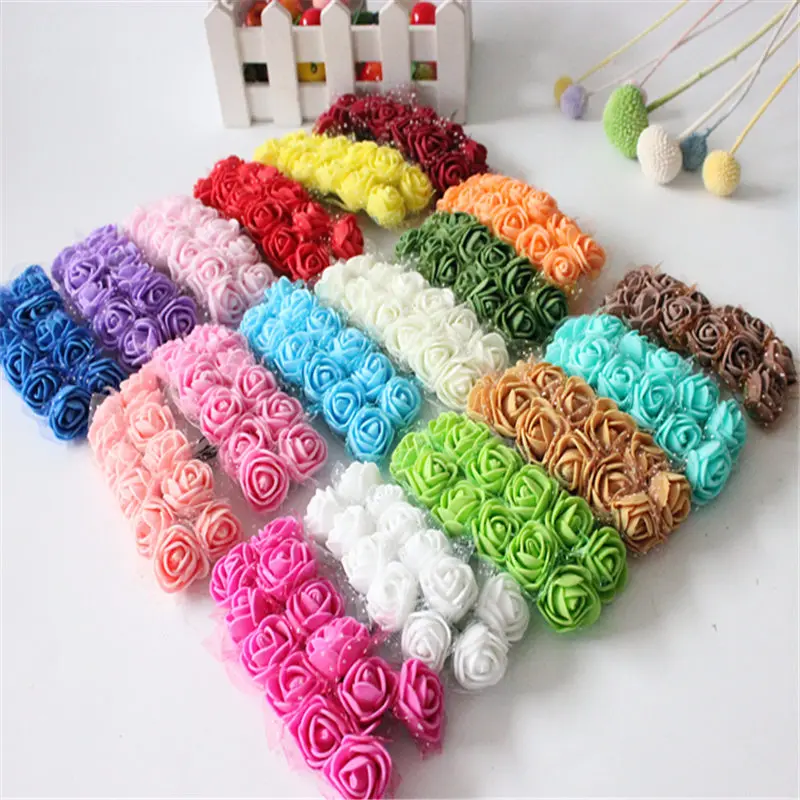 12 шт. пенопластовые кружевные розы ручной работы искусственный цветочный букет