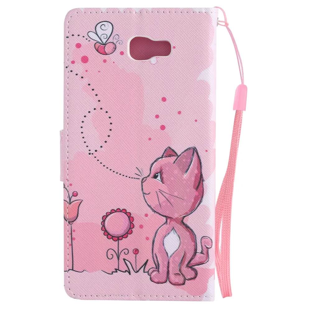 Роскошный кожаный чехол книжка с изображением мультяшного покера черепа для Samsung