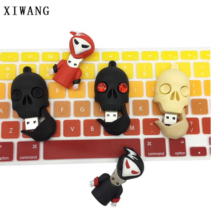 Usb флеш-накопитель с героями мультфильмов, usb 128GB Death is coming, силиконовый флеш-накопитель, 4 gb, 8 GB, 16 gb, 32 GB, с Рождеством/Хэллоуином/подарком