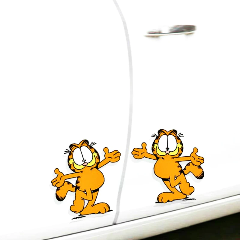 Автомобильные аксессуары Volkrays 2 шт. забавная наклейка Garfield украшение для