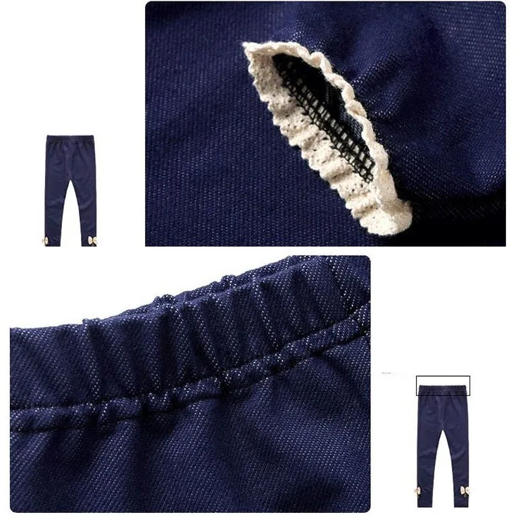 Лидер продаж! Детские брюки для девочек джинсы с бантом хлопковые подростковые