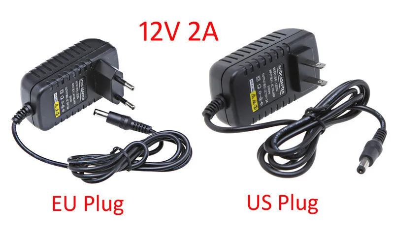 AC110 240V к DC 12V 2A блок питания адаптер трансформатора для светодиодной