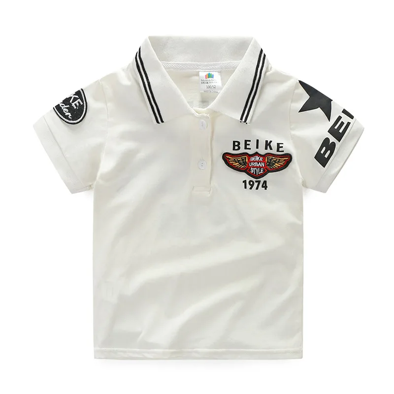Baby Label Short Sleeve T-Shirt 2019 Summer Korean New Boys Kids Lapel Top | Мать и ребенок