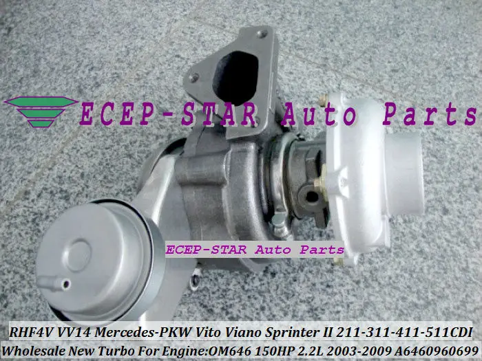 RHF4 VNT VV14 VF40A132 A6460960199 Turbo для Mercedes PKW Vito 111 Viano Sprinter II 211CDI 311CDI 411CDI 511CDI 03 OM646 2.2L|turbo sound|turbo