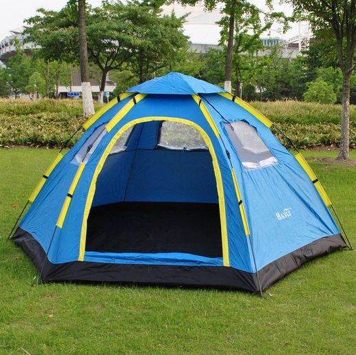 Outdoor multiplayer automatic tent camping hexagonal dew large a five windows SMT009 | Спорт и развлечения