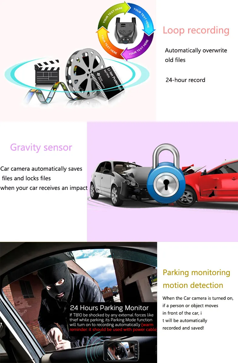 Full HD 1080P wifi Автомобильный видеорегистратор автомобильные камеры регистратор Dashcam цифровая петля видео ночного видения Android и приложение Apple