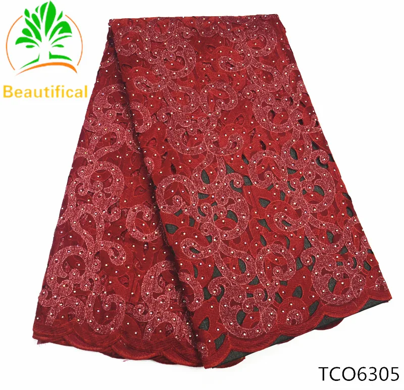 Beautifical африканский органзы кружевной ткани высокого качества Французский Новое поступление камень для