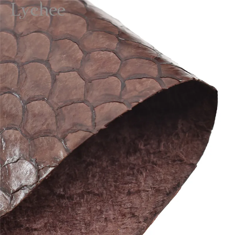 Lychee Genuine Fish Skin Leather Piece Multicolor Leahter Fabric DIY Sewing Material For Shoes Handbags