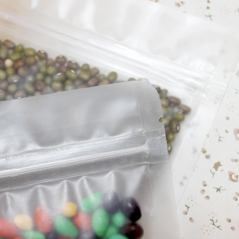 Матовый пластиковый мешок с замком на молнии свадебный для конфет кофе чая бобы