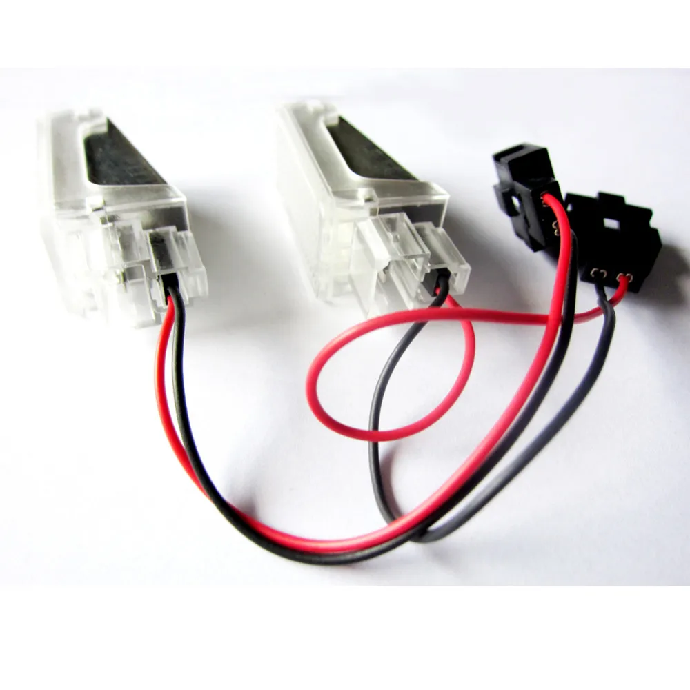 2 шт. светодиодный светильник для ног под дверью для VW Touareg Tiguan Passat Skoda Octavia Superb Audi A4 A6