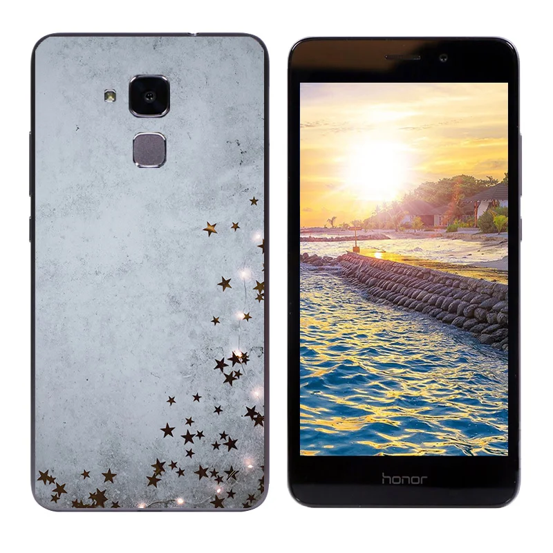 Мягкий силиконовый чехол для Huawei Honor 5C/7 Lite/GT3 5 2 дюйма с треугольным принтом C -