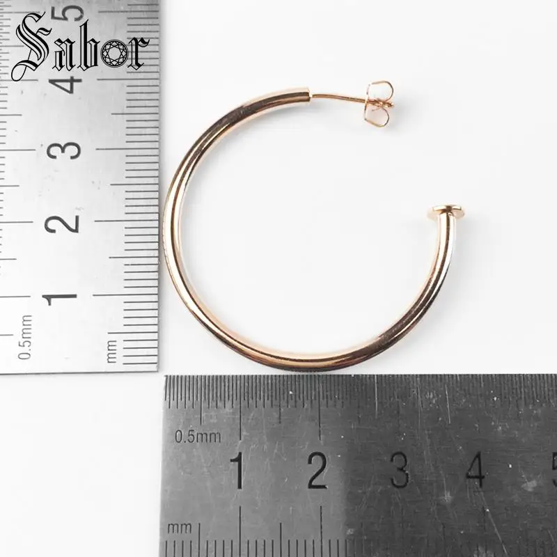 Серьги кольца из розового золота 2020 новые ювелирные изделия с геометрическими