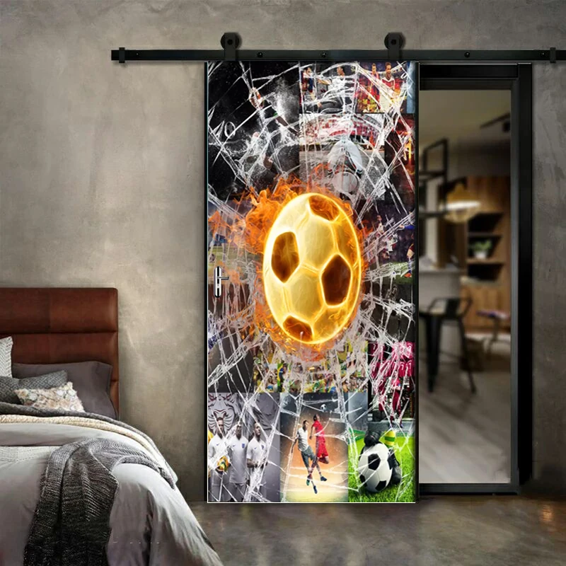 Креативные 3D наклейки на дверь чемпионата мира по футболу для гостиной спальни