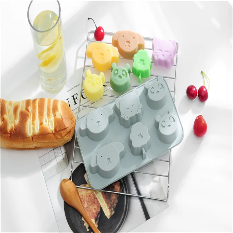 Силиконовая форма в форме маленького медведя собаки и кошки для желе модные