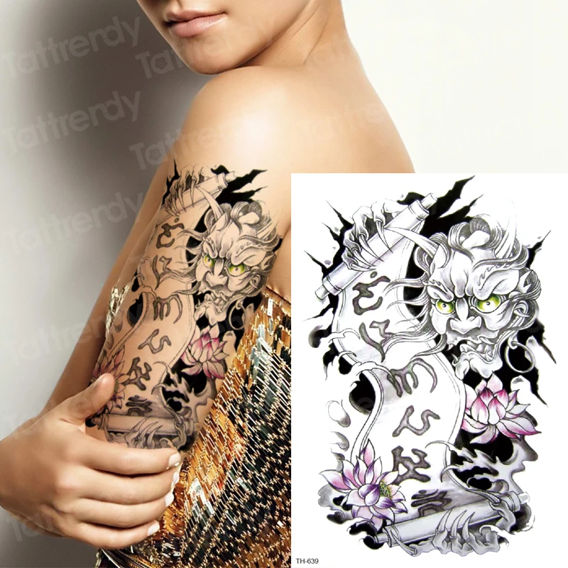

3pcs/lot temporary tattoo sticker arm tattoo men dragon skull tatoo boys tatoo sleeve waterproof tattoo for man model tattoos